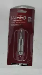 (2) Livewire Essential Adapter 1/4" TS to XLR Female