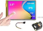 3.5inch Resistive Touch Screen Compatible with Raspberry Pi 5/4B/3B+/3B/3A+/Pico W/Pico 2W/2/ ESP32, 320x480, IPS LCD, SPI and I2C Interfaces, Pigo Pin or 11PIN Cable Dual Connections
