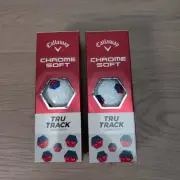 Callaway Golf Balls 2x 3 New Chrome Soft Trutrack