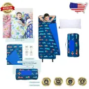 Cozy Kids Nap Mat with Pillow - Ideal for Travel & School Days