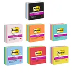 3M POST-IT 狠粘利貼便條紙紙磚 90張 混色 5本/包 76.2MMX76.2MM 【金玉堂文具】