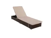 Borocay PE Wicker Outdoor Sunbed-Brown