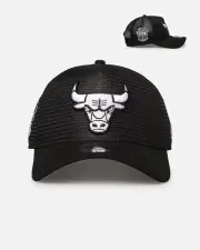[New Era] New Era Chicago Bulls 'Polychromatic Mesh' 9forty A-frame Snapback Black - Size ONE ONE Black