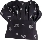 [OATIPHO] Chef Hat Hats Ladies Hat Kitchen Uniform Cap Chef Cap Low Crown Cap Cook Hat Restaurant Working Cap Chef Flat Cap Mushroom Hat for Restaurant Chefs Hat Top Hat White