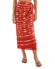 ViX Agni Flora Tie Side Cover-Up Skirt