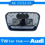 AUDI奧迪 2012-2015款A6 C7 改裝RS6水箱罩 C7改版前S6前槓進氣通風格柵