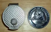 UNIVERSITY OF PITTSBURGH PANTHERS PITT 1" Golf Ball Marker 2 Sided & Hat Clip
