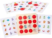 HOODANCOS Educational Chess Board Set for Toddlers Kids Memory Training Toy Wooden Puzzle Game Kit for Cognitive Skills