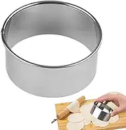 Round Dough Cutter - Stainless Steel Treat Cutter | Reusable Dough Stamp, Professional Tool for Homemade Treat