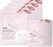 korean Skincare Pink Collagen Gel Mask, Deep Hydrating and Anti-Wrinkle Formula, Collagen Mask and Skin-Repairing Ingredients, Restoring Elasticity and Brightening Overnight Youthful Glow (8 pcs/ 2 Boxes)