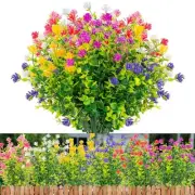 12 Bundles Artificial Flowers Outdoor No Fade 12Bundles Mix 6 Colors(daffodil)
