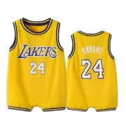 Bump, Baby and Beyond Baby Boy Girls Romper Basketball Jumpsuit Blue-yellow 6m