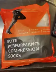 Elite Performance White Compression Socks S/M 4 Pair