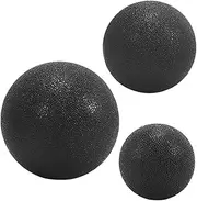 Generic Trio of Massage Balls Designed for Foot and Back Comfort, Yoga Supplies for Women, Black