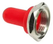 TOGGLE SWITCH WATERPROOF RED RUBBER BOOT GUARD OR COVER WITH HEX NUT