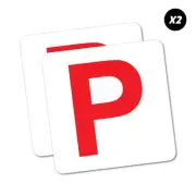 2X Red P Plate Probationary Sticker Aussie Car Flag 4x4 Funny Ute #5740EN