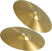 QUMIIRITY Drum Set Cymbals 2pcs Brass Jazz Drum Crash Cymbals Practice Drum Supplies
