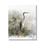 Heron Bird Water's Edge Pond Canvas Wall Art, Design by Pip