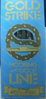 Wellngton Double Braid Nylon Mooring Rope Dock Line 1/2" x 25 ft BlackGold