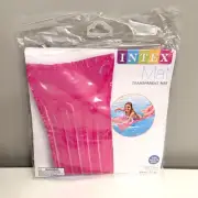 INTEX TRANSPARENT PINK INFLATABLE SWIMMING POOL FLOATING MAT LOUNGER 72"X27"