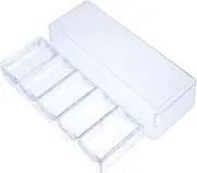 Vaguelly Pp Mahjong Chips Organizer Storage Box Lid 100 Chips Container for Storage