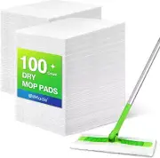 Dry Sweeping Cloths, 100 Count Mop Refills Compatible 100 Count, White