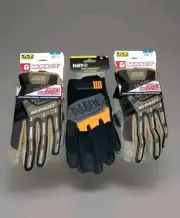 3 NWT Protective Work Gloves: 2 MechanixWear Size M Md & 1 Klein Tools Size L Lg