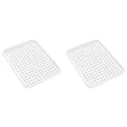 2x Madesmart Under Sink Drip Tray Home/Kitchen Organiser Rect 43x33cm White