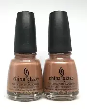 China Glaze Nail Polish 649 - HYBRID - Light Brown Tan Beige Shimmer Lacquer