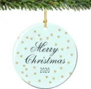 Merry Christmas Ornament 2022 Snow Flakes Porcelain Ornament Home D�cor Christm