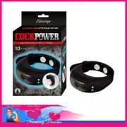 Cock Power Adjustable Belt Ring Silicone 10 Speed Waterproof 3" x .75" High Blk