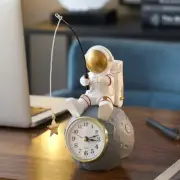 Table Clock Resin Astronaut Design Bedside Small Table Desktop Girl Boy