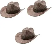 [LIFKOME] Cowboy Hat Hats for Men Bonnets for Men The Hat Cowboy Outfits for Women Denim Cap Womans Hats Men Hats Cowgirl Hat Cowgirl Party Decorations Decorative Hat Suede Light Brown