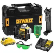 DeWalt DCE089D1G-XE 12V Li-ion Cordless 3 x 360° Green Beam Laser Level KIT