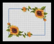 Sunflowers Border Cross-stitch, DIY Kit