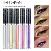 Liquid Eyeshadow Diamond Eye Shadow Waterproof Shimmer Glitter Make up 12 Color。