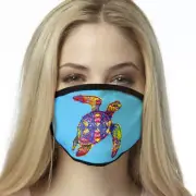 Colorful Sea Turtle FACE MASK Reusable Washable Unisex Face Cover USA Seller
