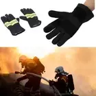 Reflective Strap Fire Proof Gloves Black Fire Resistant Gloves Universal