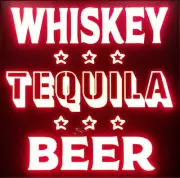 Beer Sign Whiskey Tequila Beer LED Sign Personalized, Home bar pub Sign, Lighted