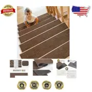 Comfortable Machine Washable Stair Treads Non-Slip 15 Pack for Wooden Stairs