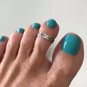 Sterling Silver Adjustable Footprint Toe Ring, Silver Ring, Baby Feet Ring
