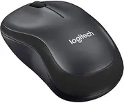 Logitech B220 Silent Wireless Mouse, 2.4 GHz with USB Receiver, 1000 DPI Optical Tracking, 18-Month Battery, Ambidextrous, Compatible with PC, Mac, Laptop - Grey