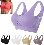 [Drakonas] Breathable Cool Lift Up Air Bra,No Underwire Bra High Full Support Sports Bra