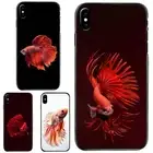 Red Siamese fighting fish Plastic Cover For Samsung A15 A16 S23 S24 S25 Ultra FE