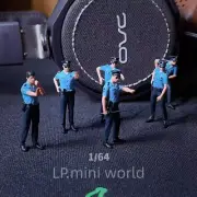 1/64 Scale Police Officer Painted Resin Miniature Models Figure Props Scene Toys