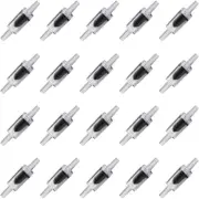 20Pcs Aquarium Check Valve One Way Non-Return Fish Tank Check Valve Black Plasti