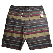 NEW Mens QUICKSILVER Snappa 21 Casual StripeShorts Sz 38 Multicolor