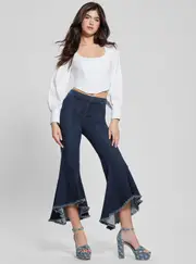 GUESS Women's White Isabel Corset Top Size: XL, Elastane