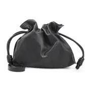 [Loewe] Loewe-Black Calf Leather Flamenco Medium Clutch-Donna OS OS