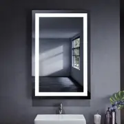 ELEGANT Bathroom Mirror 120x80cm Frontlit LED Light Touch Switch Wall Mirror Anti-Fog
